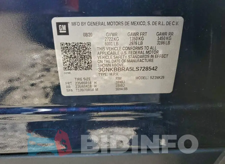 3GNKBBRA5LS728542 Photo# 13