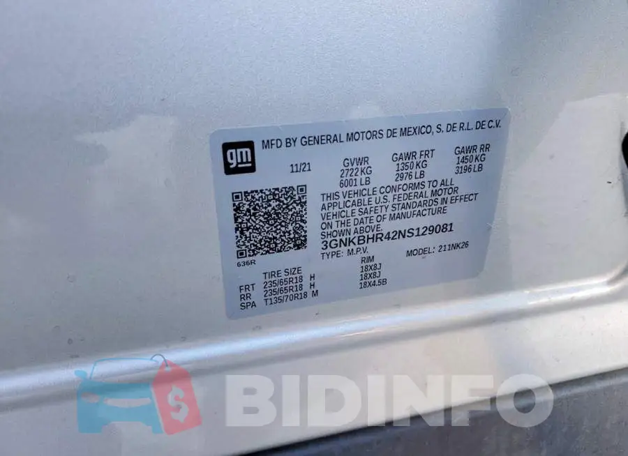 3GNKBHR42NS129081 Photo# 13