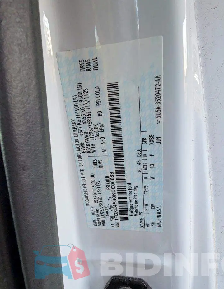 1FDXE4FS0KDC00688 Photo# 10