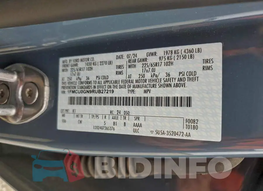 1FMCU0GN9RUB27219 Photo# 13