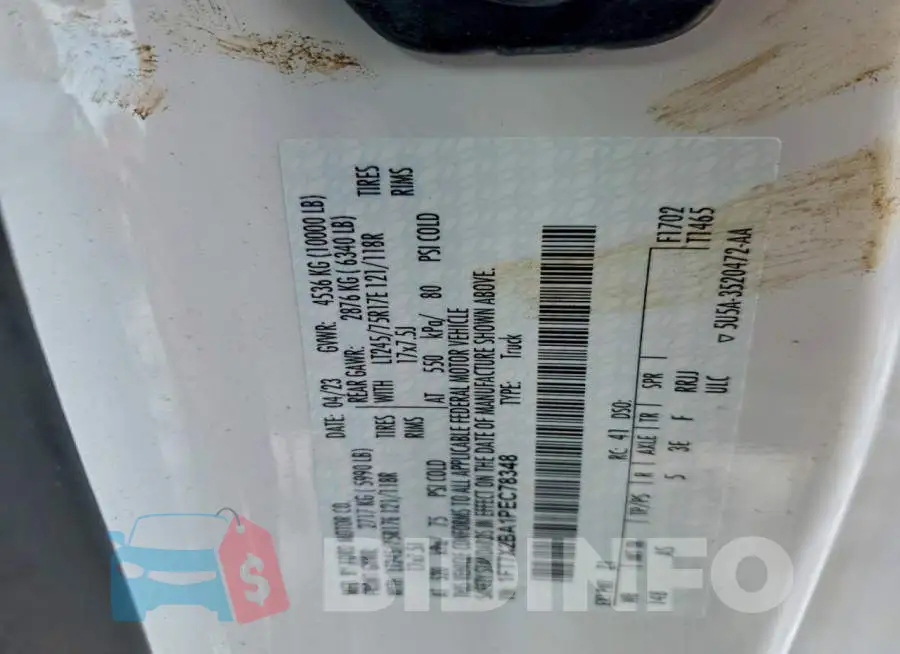1FT7X2BA1PEC78348 Photo# 12