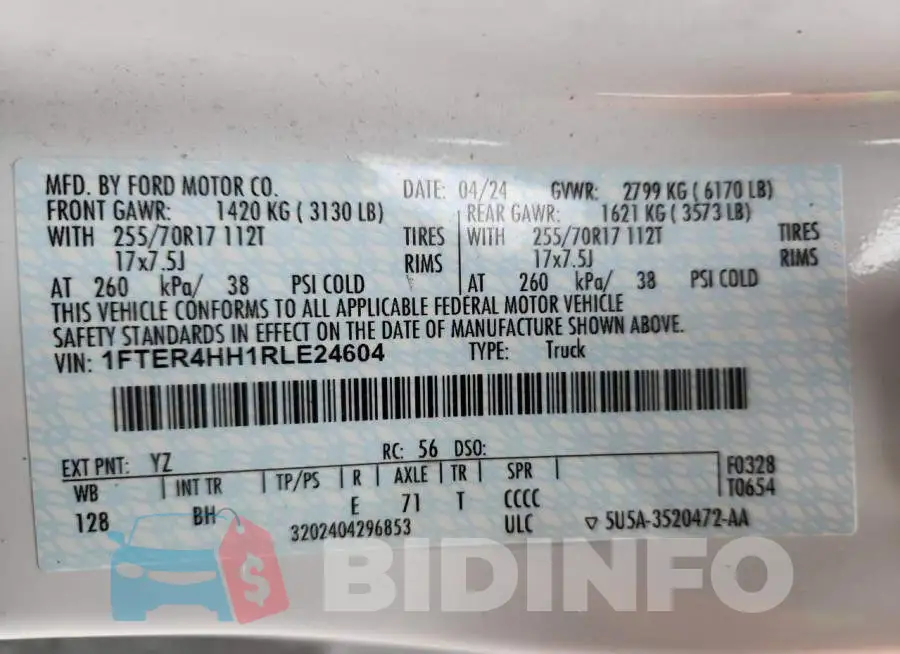 1FTER4HH1RLE24604 Photo# 12
