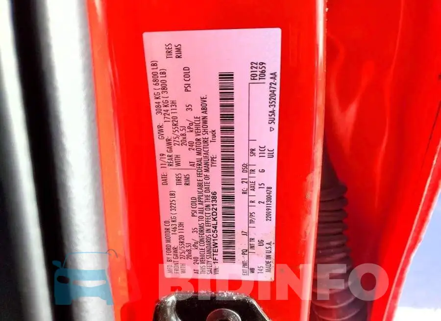1FTEW1C54LKD21386 Photo# 12