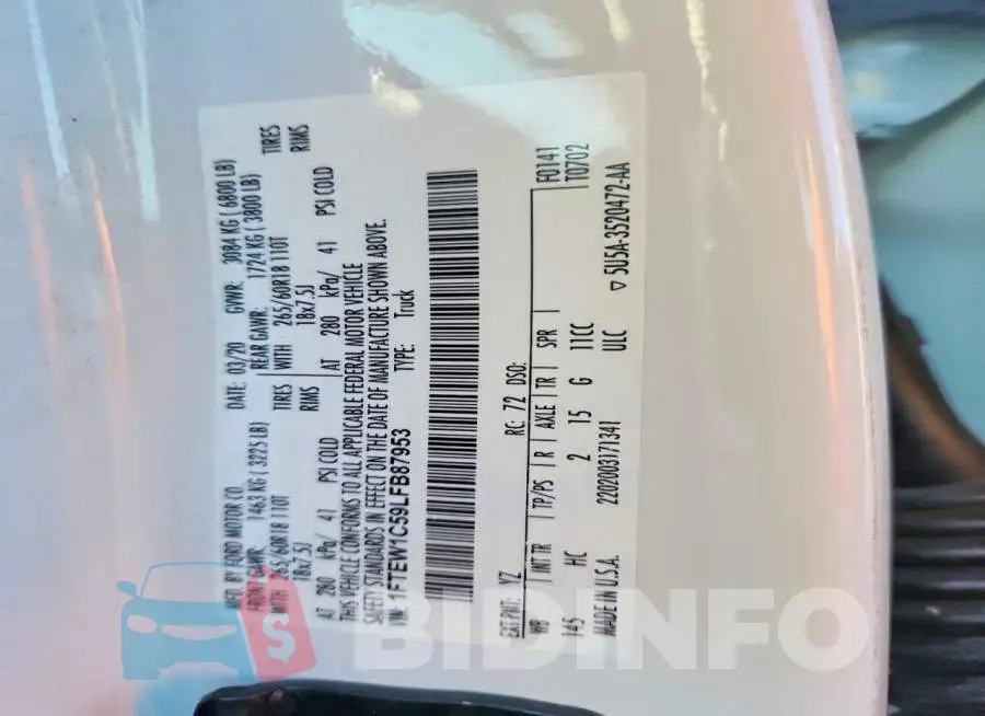 1FTEW1C59LFB87953 Photo# 12
