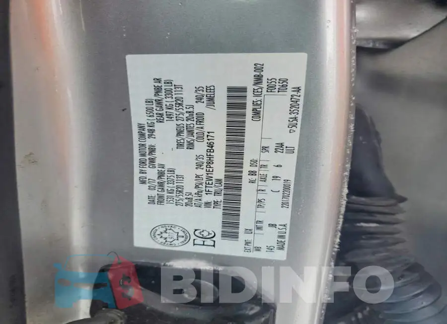 1FTEW1EP8HFB46171 Photo# 12