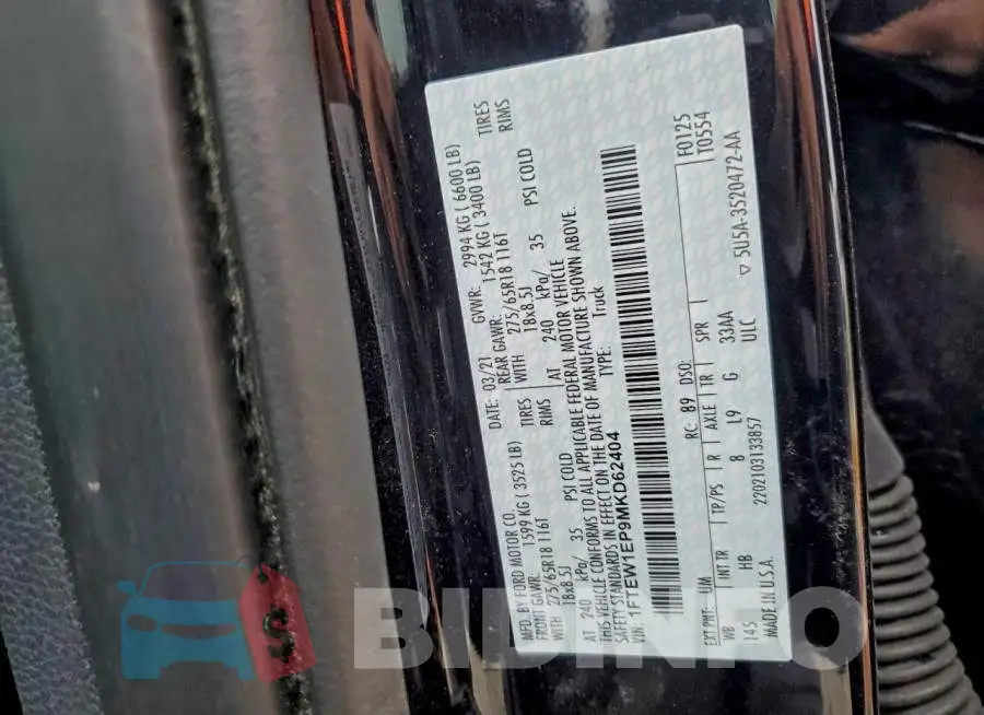 1FTEW1EP9MKD62404 Photo# 13