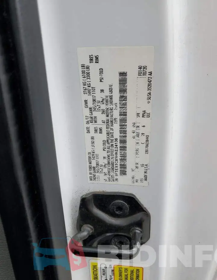1FTEX1C85HKE24136 Photo# 12