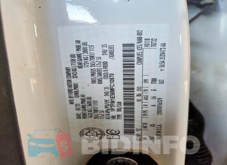 1FTFW1E58MFC10870 Photo# 12