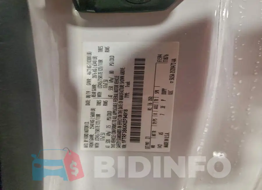1FTRF3B6XKEF94918 Photo# 13