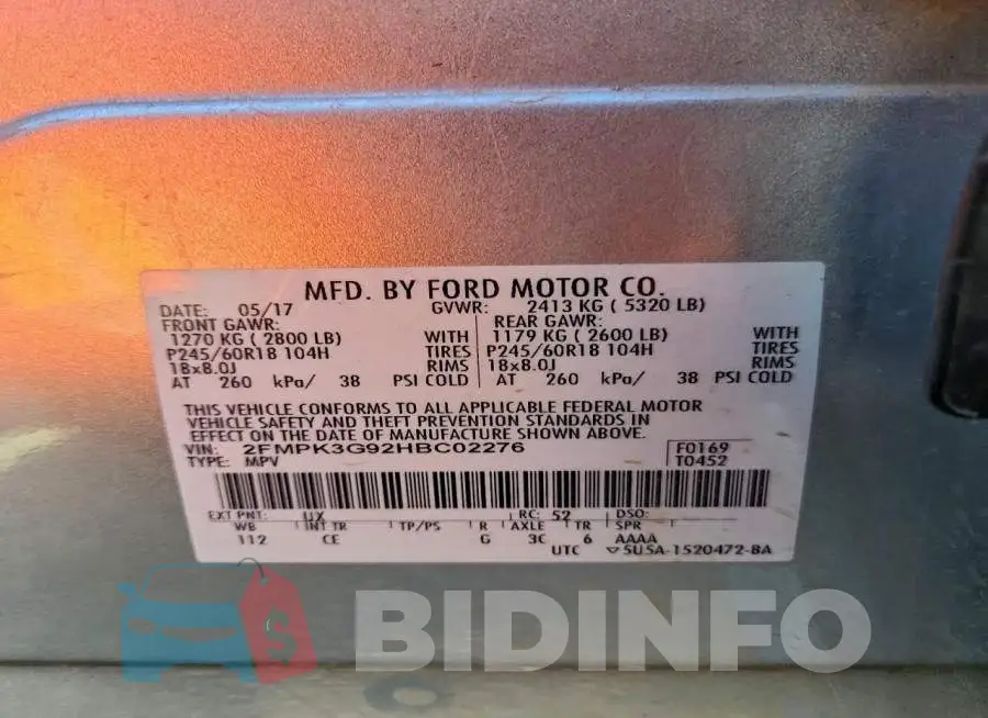 2FMPK3G92HBC02276 Photo# 12