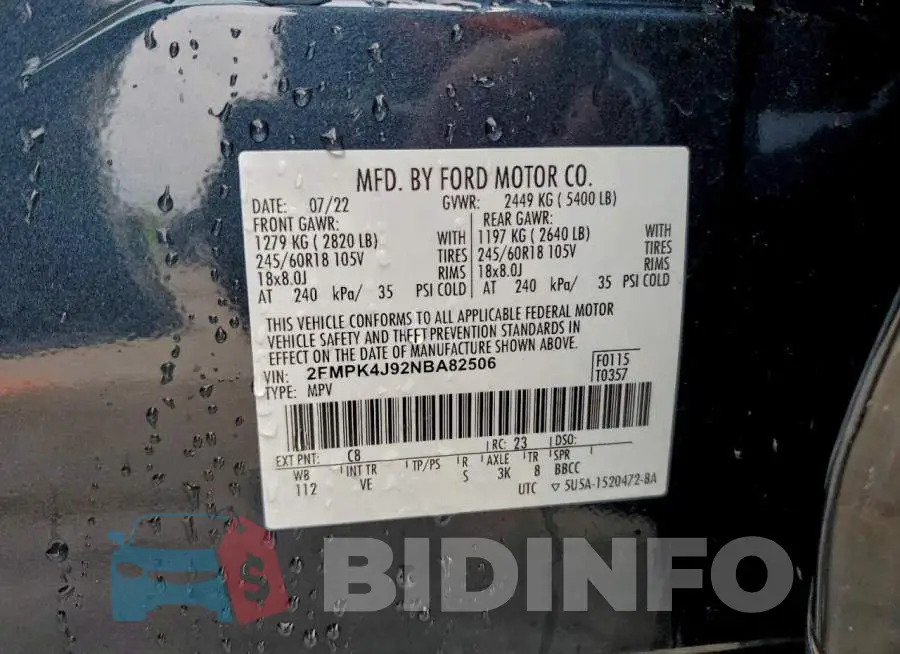 2FMPK4J92NBA82506 Photo# 12