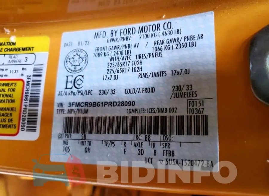 3FMCR9B61PRD28090 Photo# 13