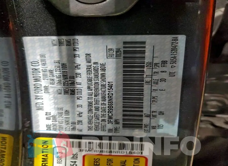 3FMCR9B68NRD15401 Photo# 13