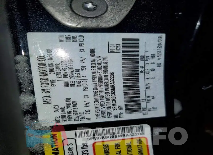 3FMCR9C65MRA32208 Photo# 13