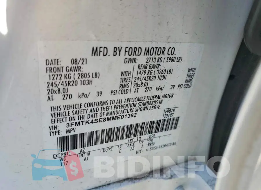 3FMTK4SE8MME01382 Photo# 12