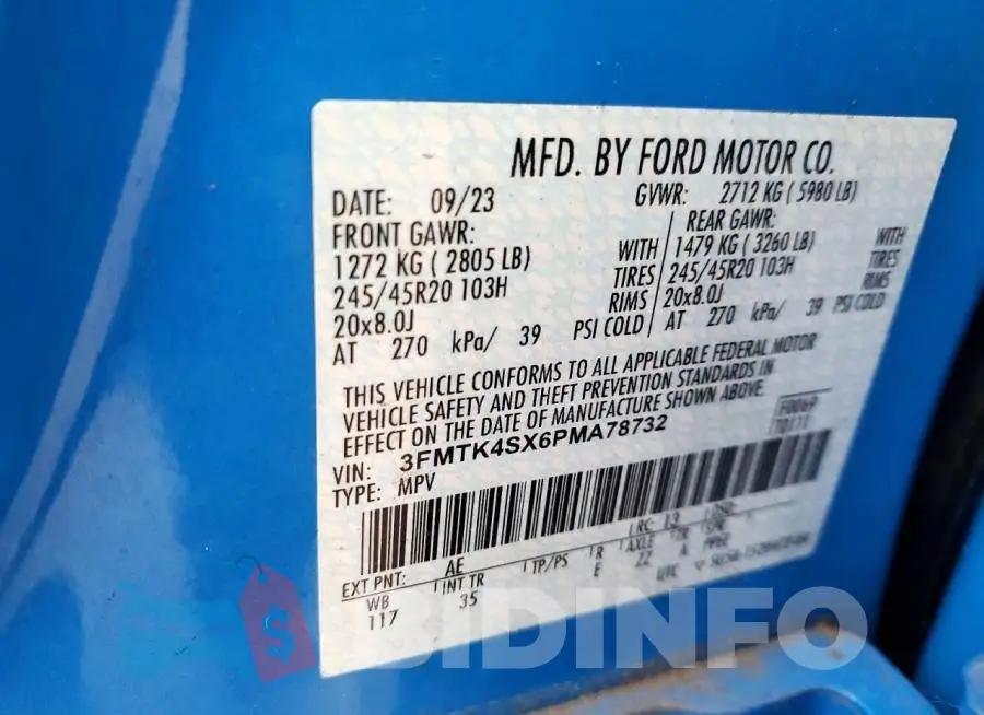 3FMTK4SX6PMA78732 Photo# 12
