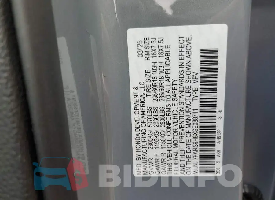 7FARS6H8XSE088711 Photo# 12