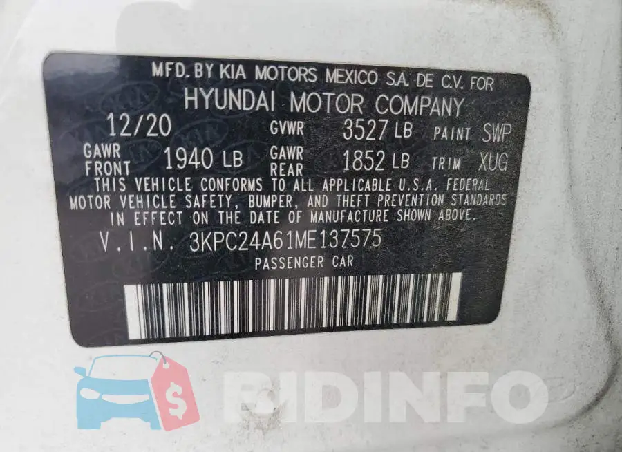 3KPC24A61ME137575 Photo# 12