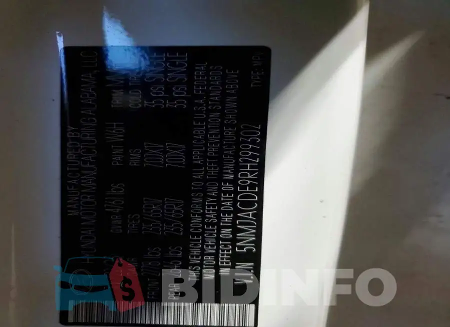 5NMJACDE9RH299302 Photo# 13