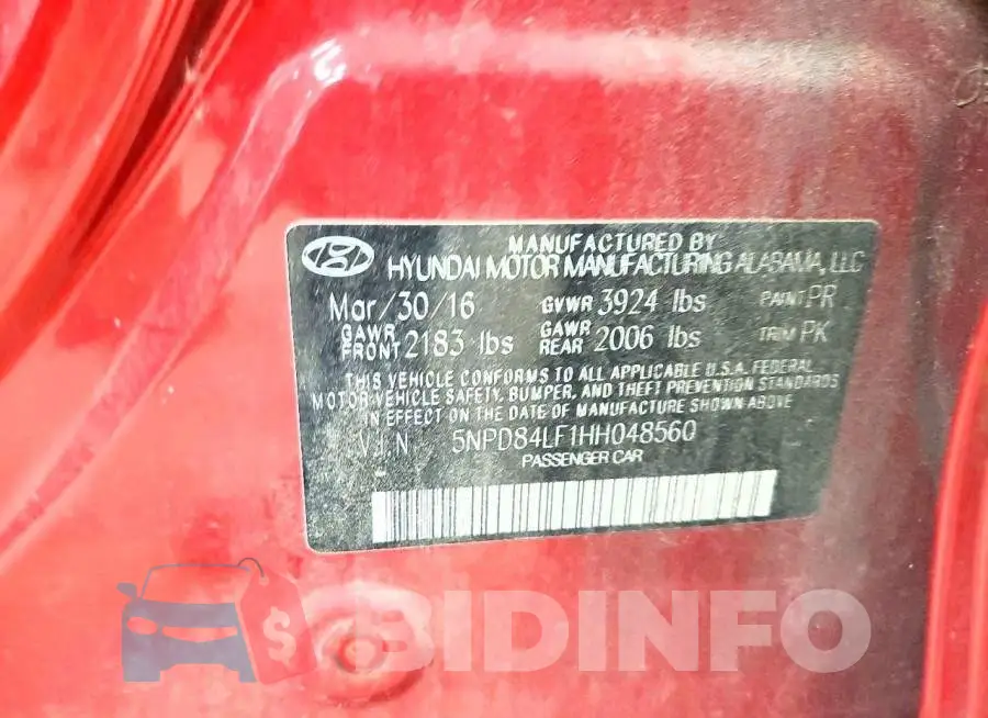 5NPD84LF1HH048560 Photo# 12