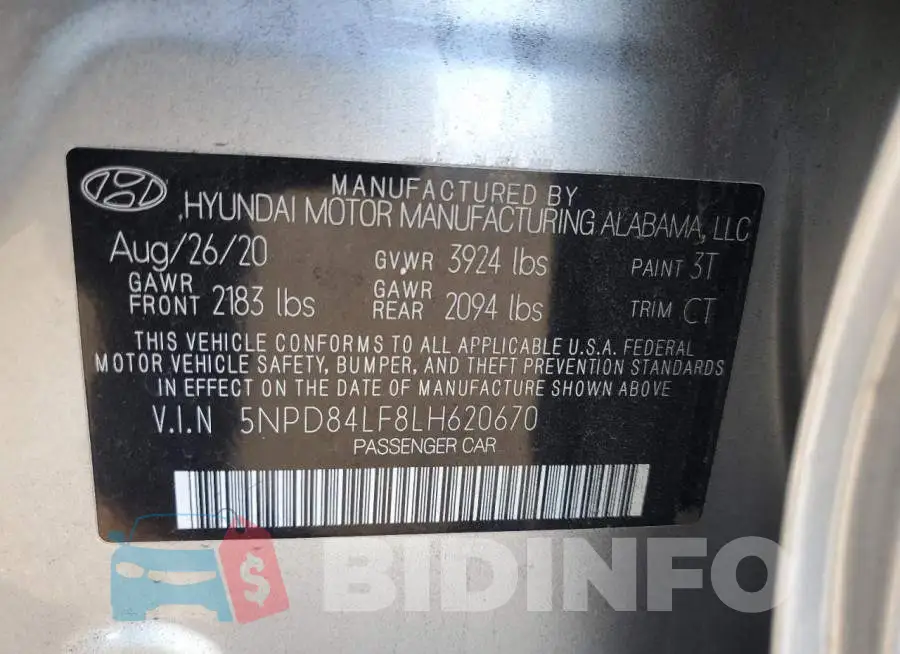 5NPD84LF8LH620670 Photo# 13