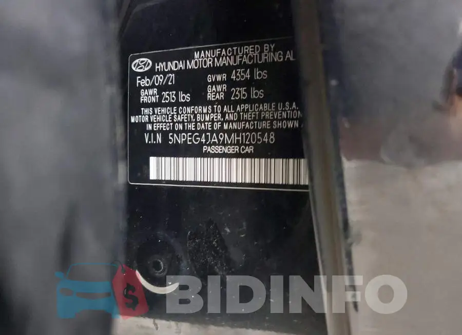 5NPEG4JA9MH120548 Photo# 12