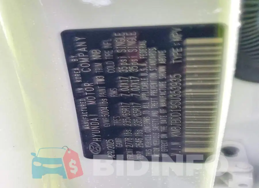 KM8JBDD19SU353935 Photo# 12