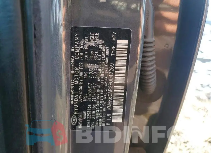KM8K6CAB3PU047269 Photo# 13