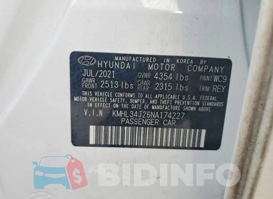 KMHL34J26NA174227 Photo# 12
