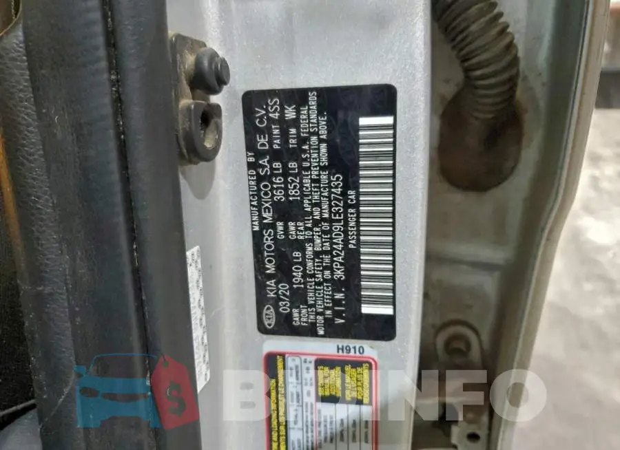 3KPA24AD9LE327435 Photo# 12