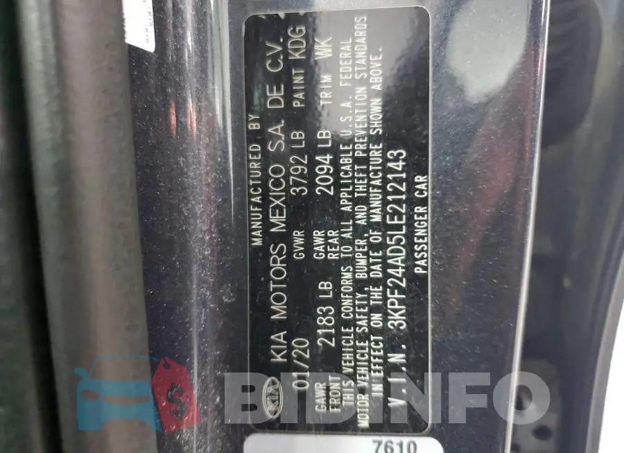 3KPF24AD5LE212143 Photo# 12
