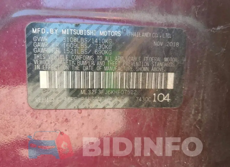 ML32F3FJ6KHF07522 Photo# 12