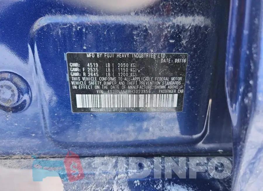 4S3BNAN68H3023856 Photo# 12