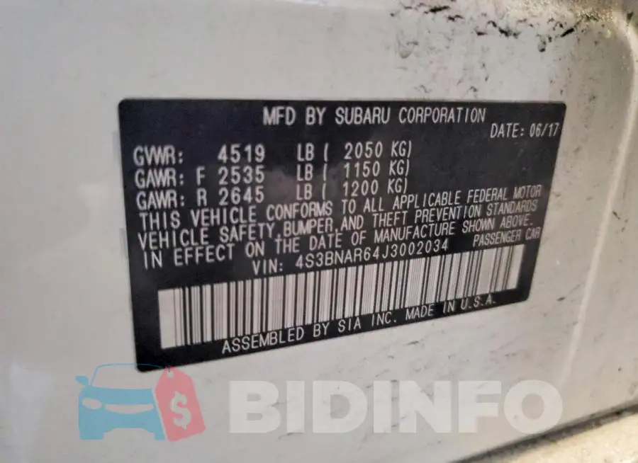 4S3BNAR64J3002034 Photo# 13