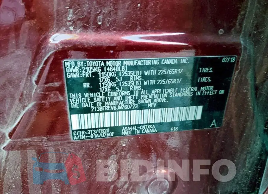 2T3BFREV6JW760723 Photo# 14