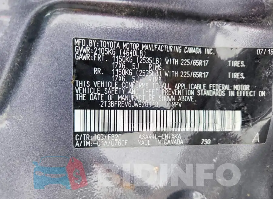 2T3BFREV6JW820113 Photo# 12