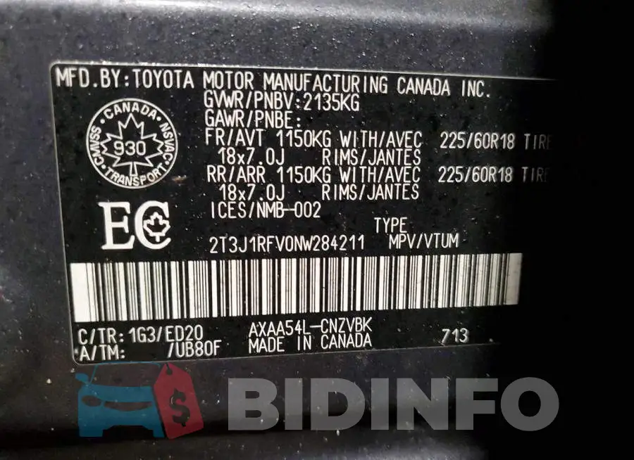 2T3J1RFV0NW284211 Photo# 14