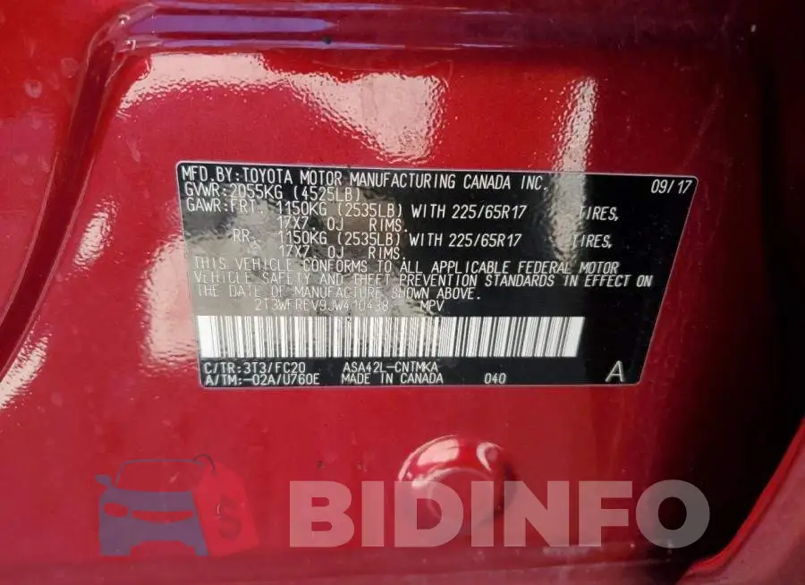 2T3WFREV9JW410438 Photo# 13