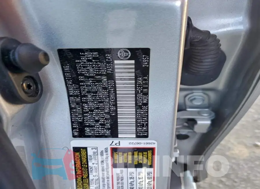4T1BF1FK9HU447500 Photo# 12