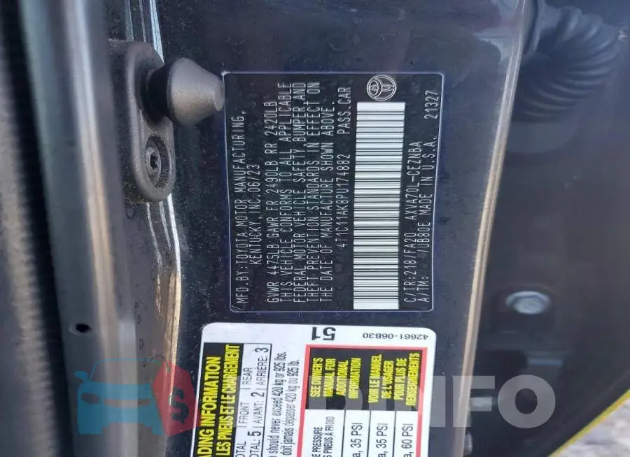 4T1C11AK8PU174882 Photo# 12