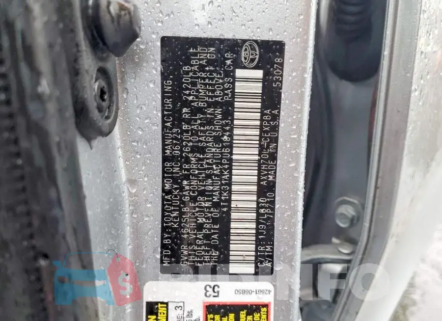 4T1K31AK4PU618443 Photo# 13