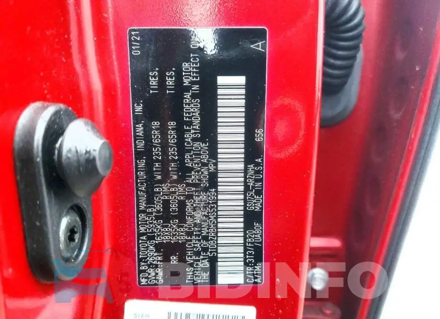 5TDBZRBH5MS531994 Photo# 13