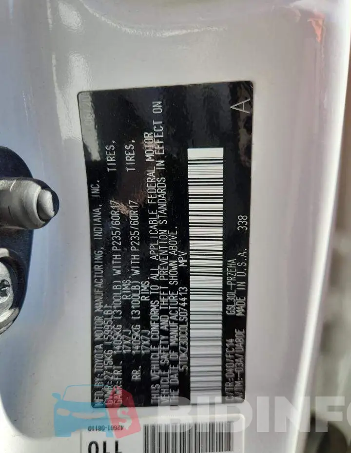 5TDKZ3DC0LS074413 Photo# 13