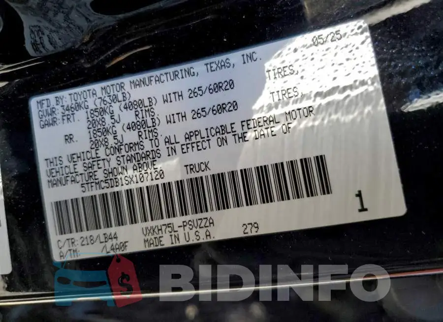 5TFMC5DB1SX107120 Photo# 12