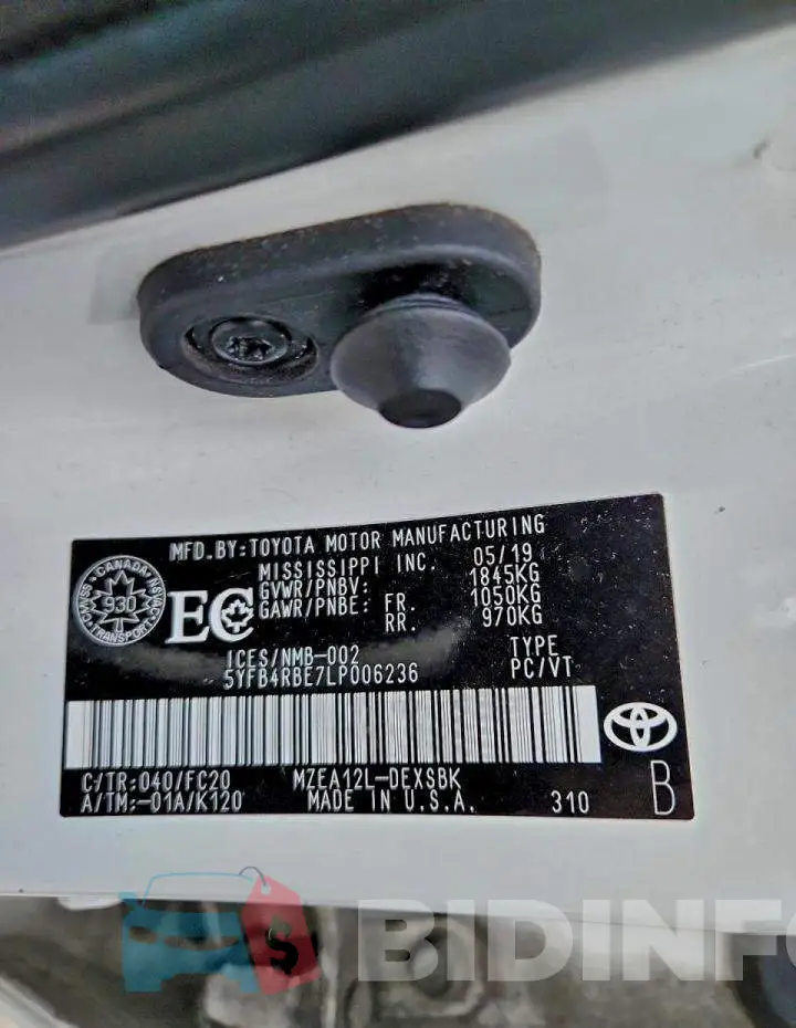 5YFB4RBE7LP006236 Photo# 12