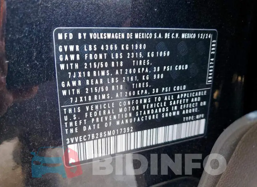 3VVEC7B28SM017392 Photo# 14