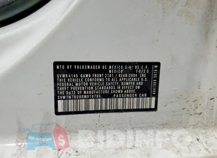 3VW7M7BU8RM019785 Photo# 12