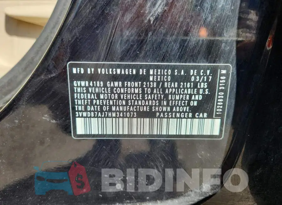 3VWDB7AJ7HM341073 Photo# 13