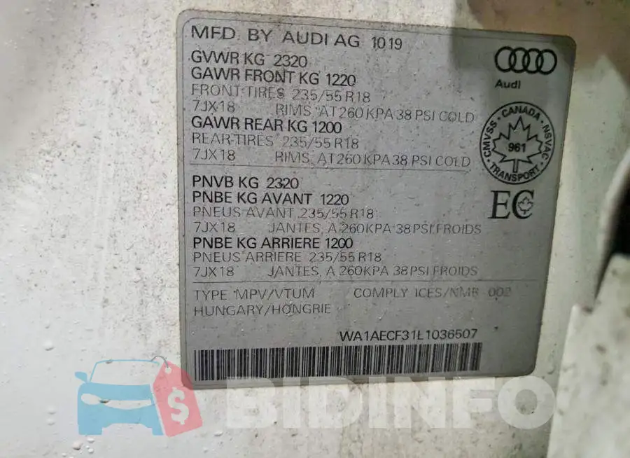 WA1AECF31L1036507 Photo# 12