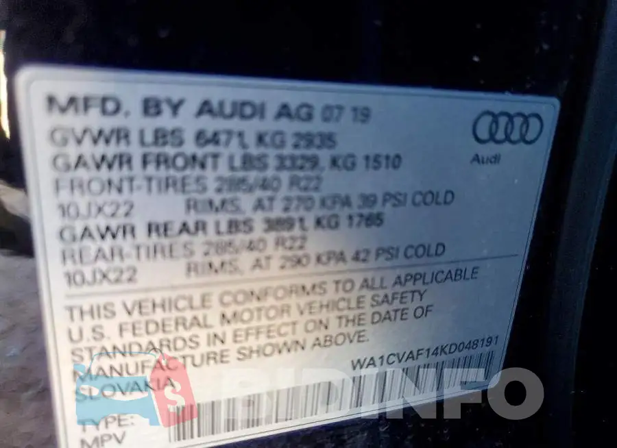 WA1CVAF14KD048191 Photo# 14